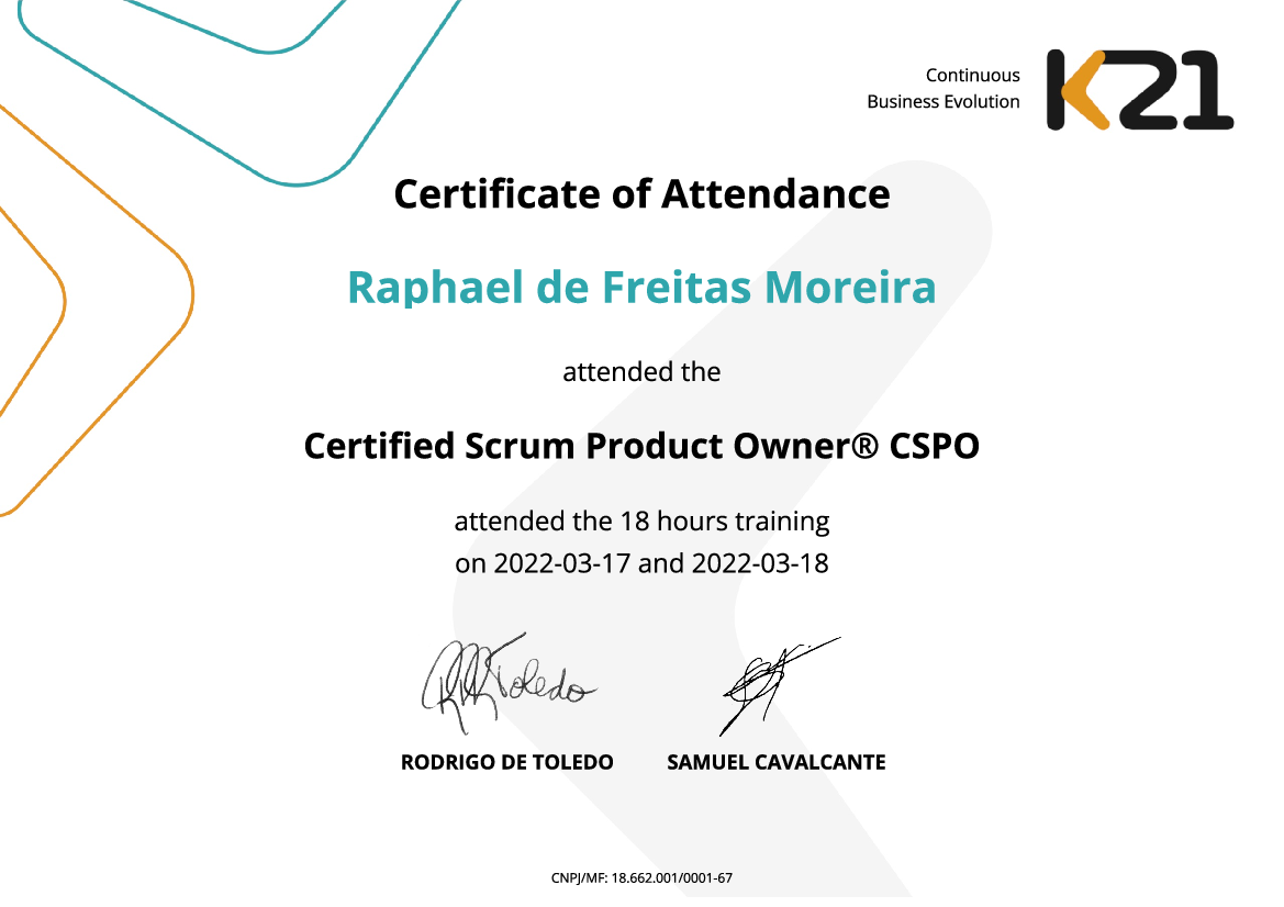 Certificado K21